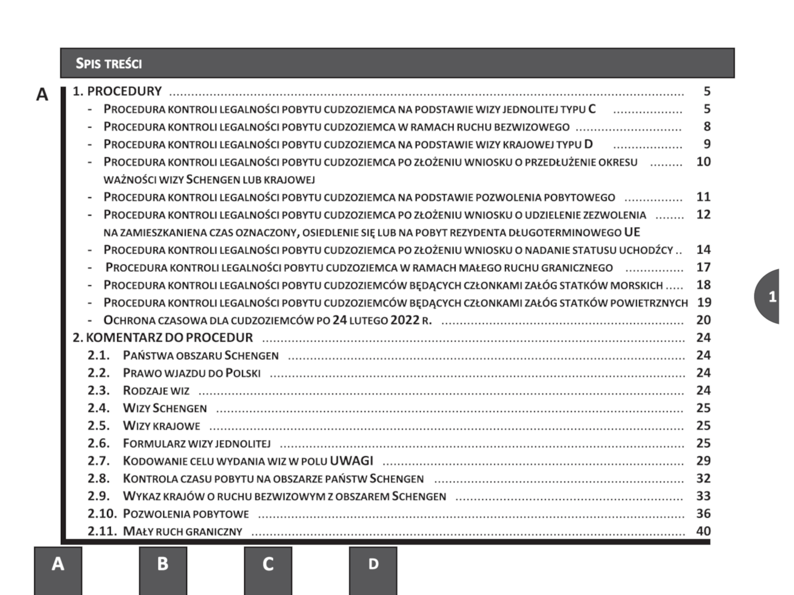 Spis treści strona 1