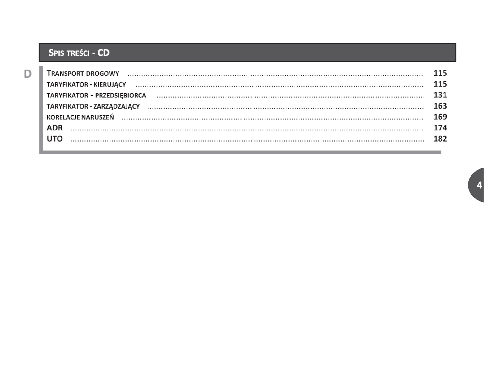 Spis treści strona 4